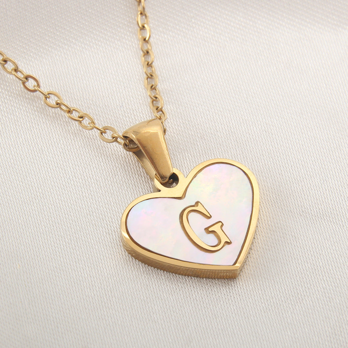 Letter Heart-shaped Necklace