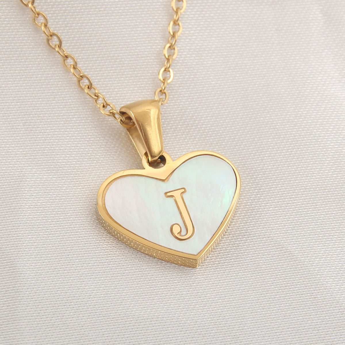 Letter Heart-shaped Necklace