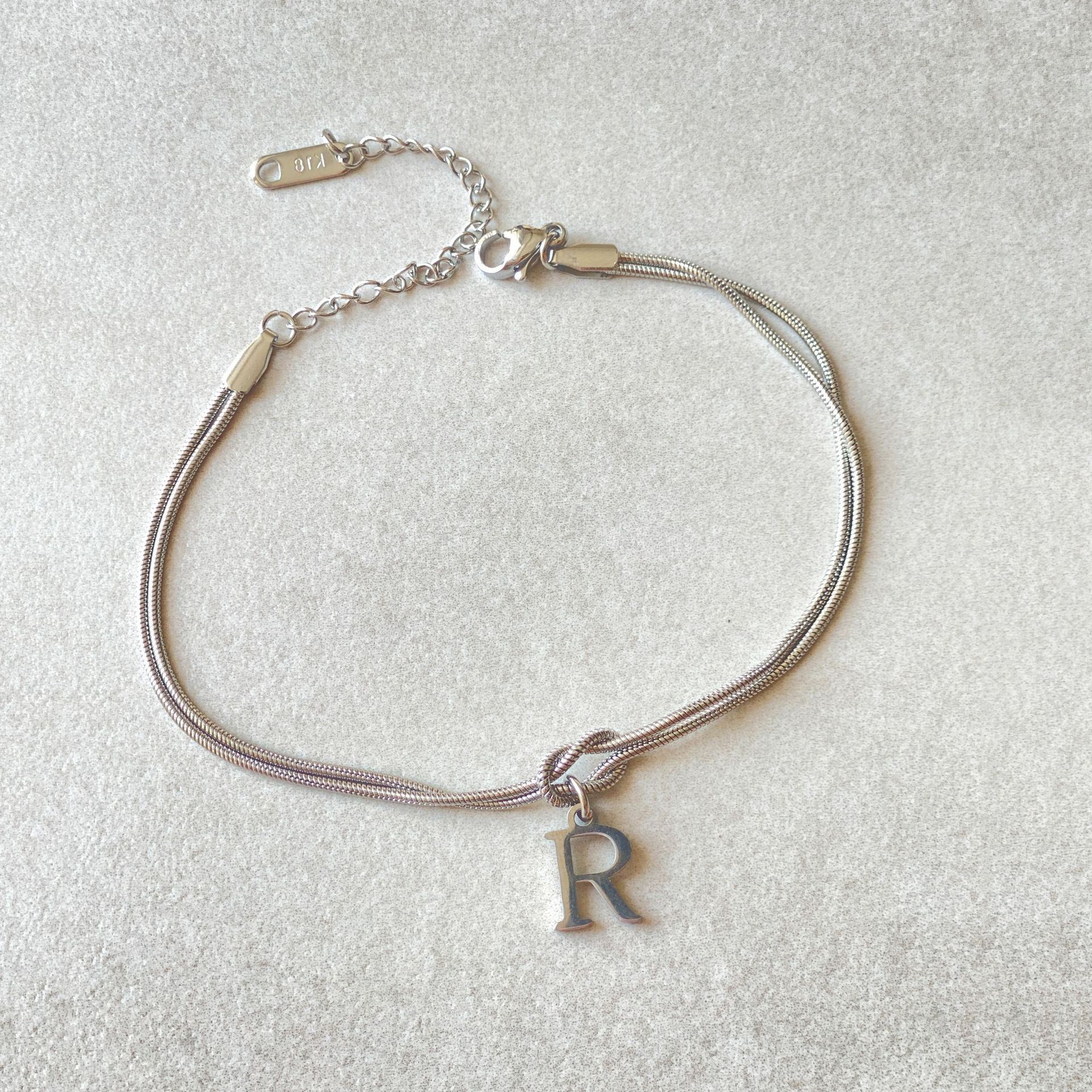 Dainty Snake Chain Charm Bracelet