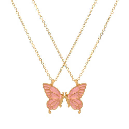 Oil Drip Butterfly Necklace