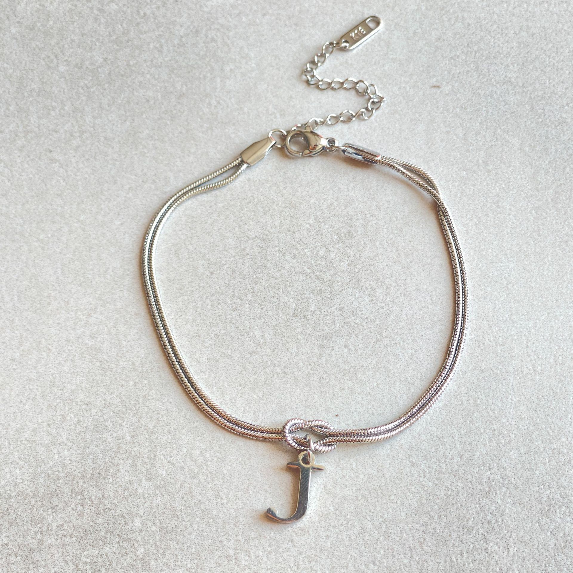 Dainty Snake Chain Charm Bracelet