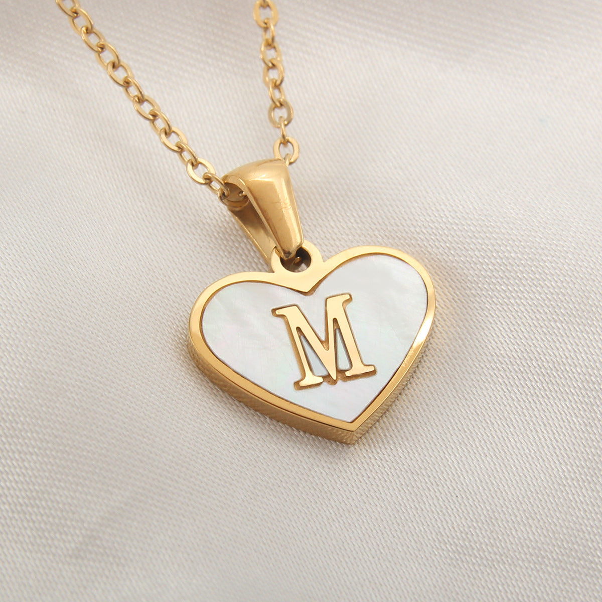 Letter Heart-shaped Necklace