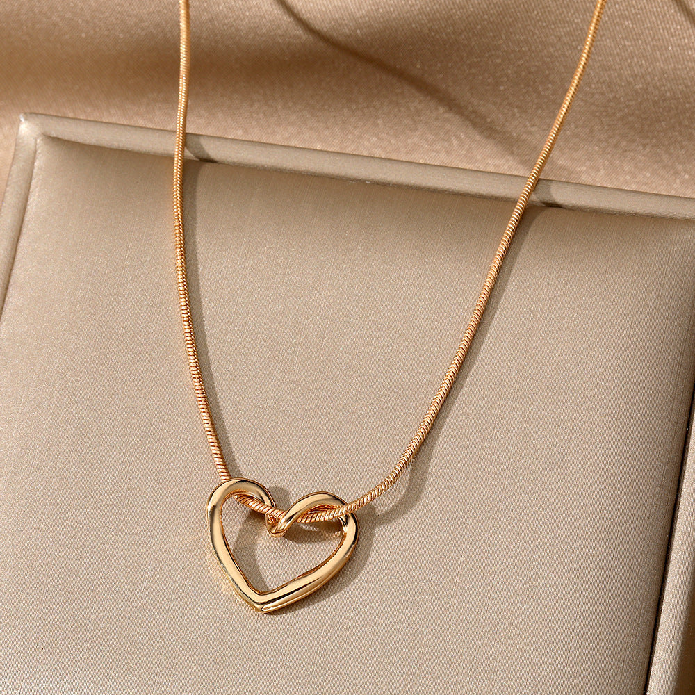 Hollow Heart Necklace For Women