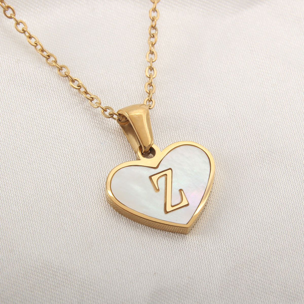 Letter Heart-shaped Necklace