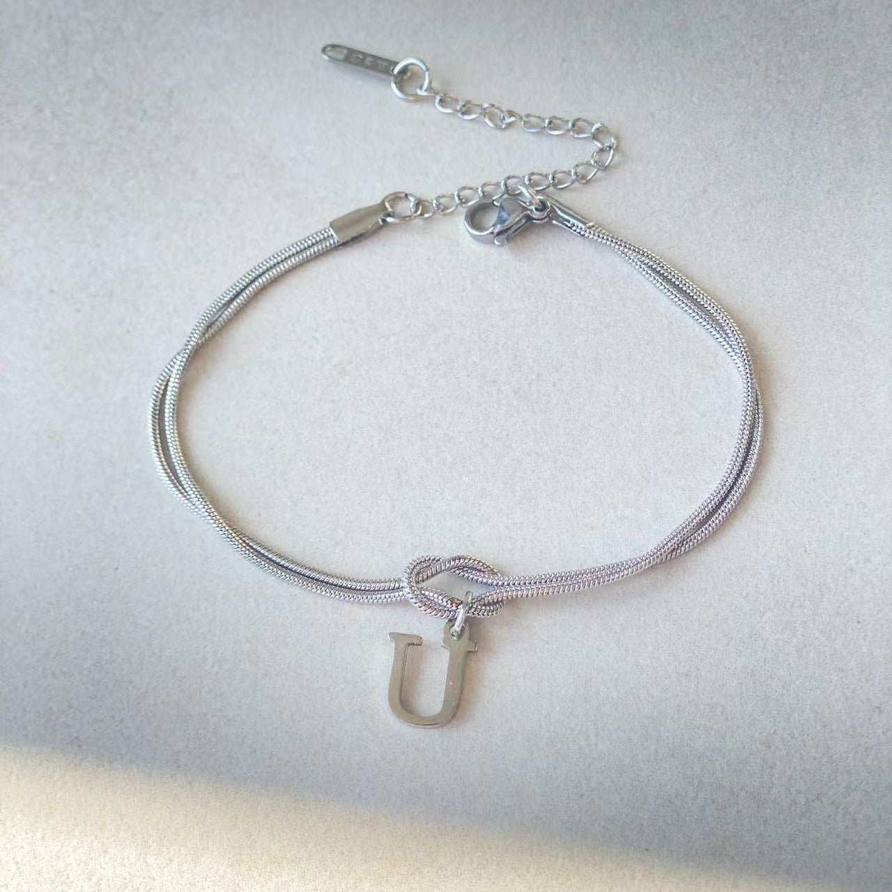 Dainty Snake Chain Charm Bracelet