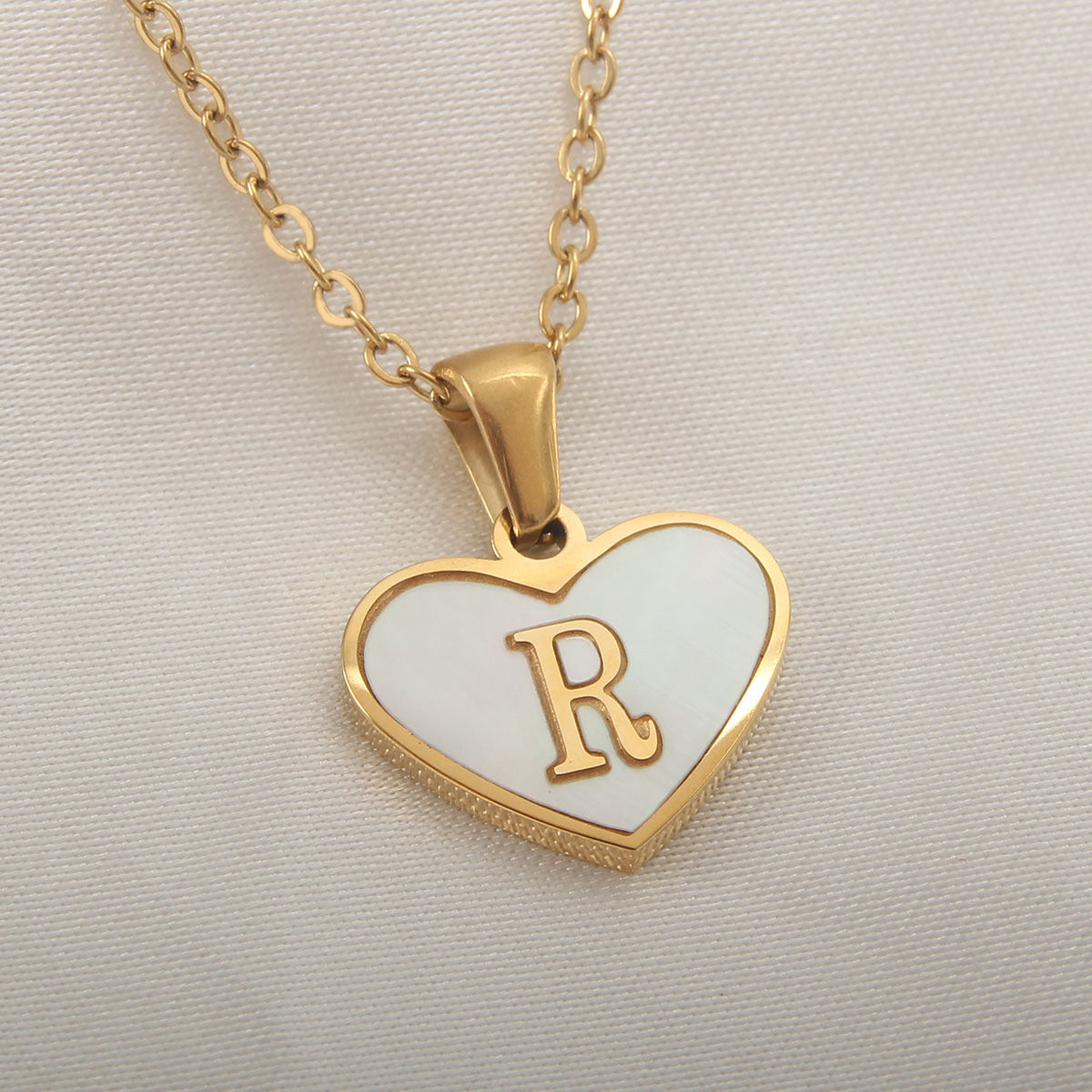 Letter Heart-shaped Necklace