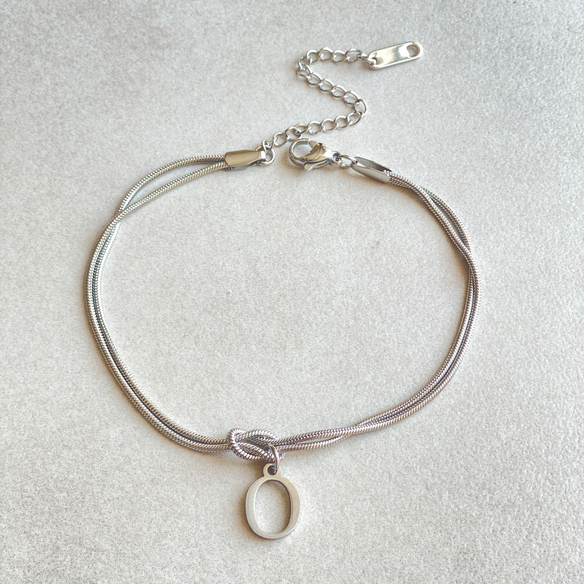 Dainty Snake Chain Charm Bracelet