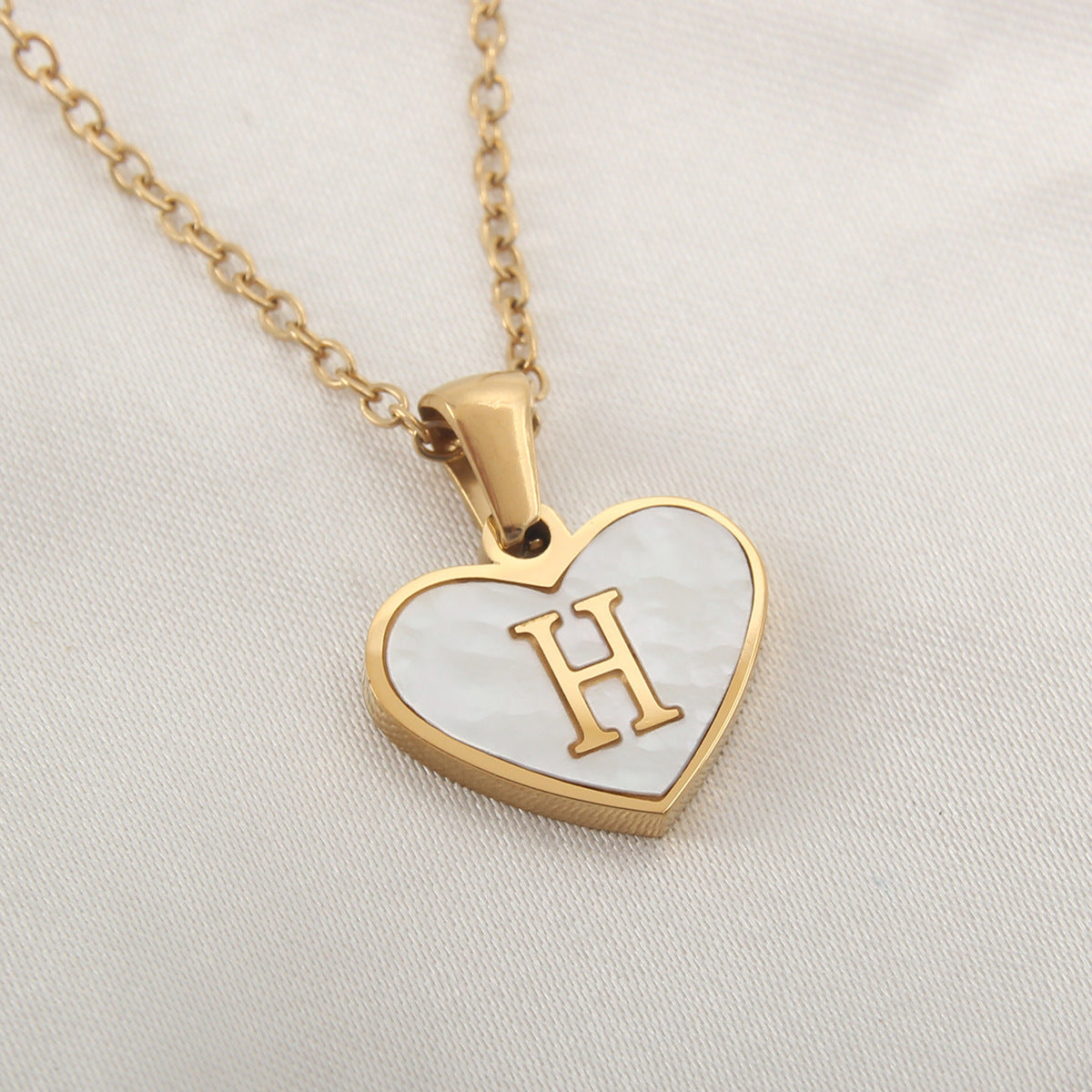 Letter Heart-shaped Necklace