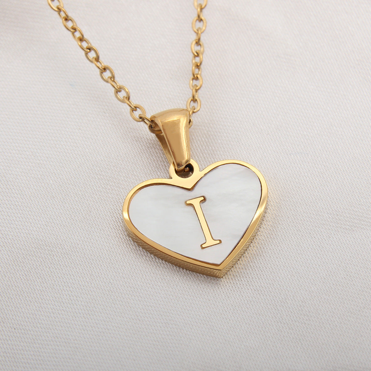 Letter Heart-shaped Necklace