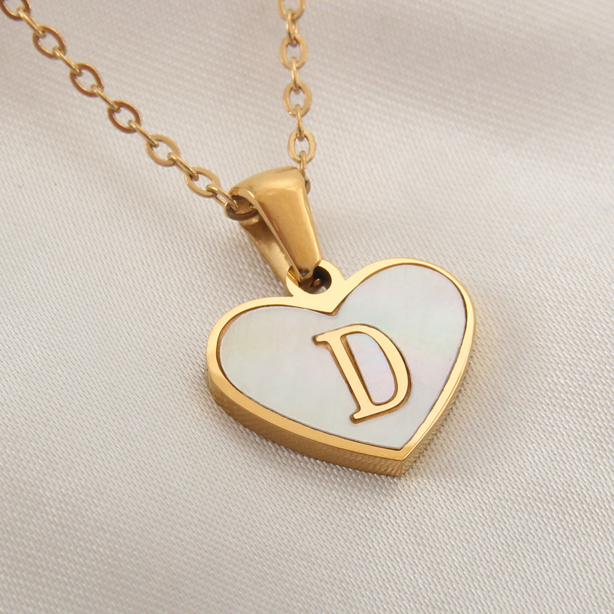 Letter Heart-shaped Necklace