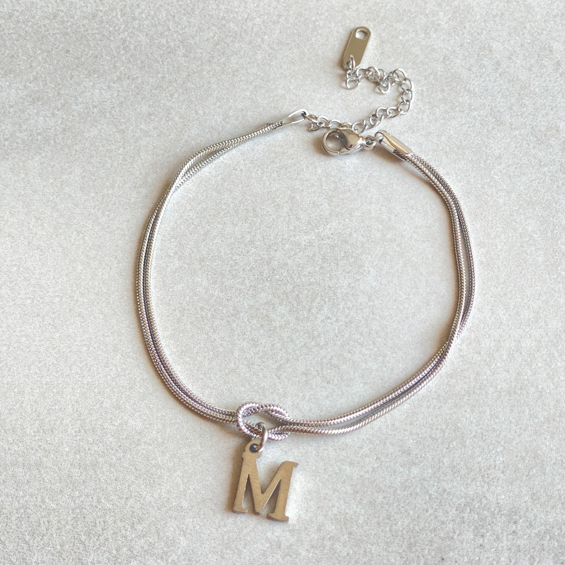 Dainty Snake Chain Charm Bracelet