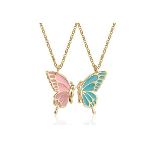 Oil Drip Butterfly Necklace