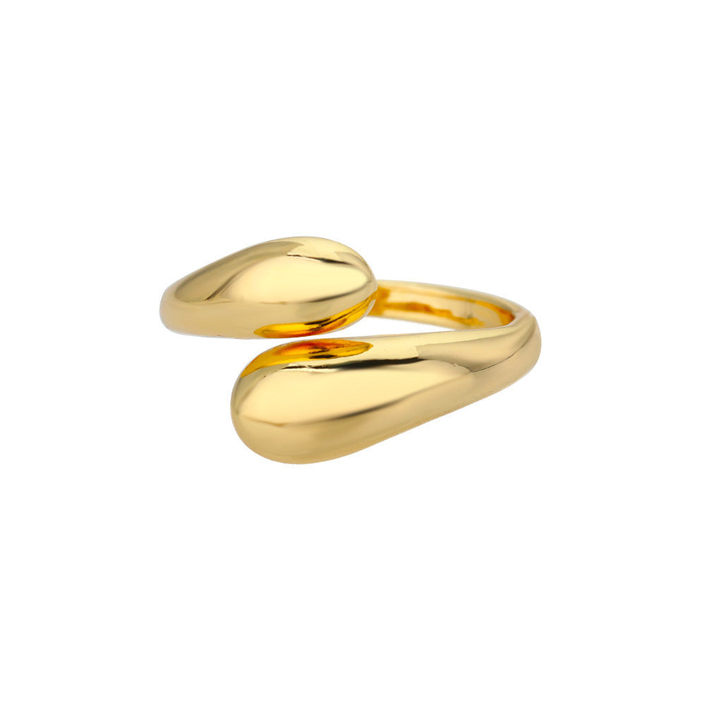 Women's Golden Irregular Geometric Ring