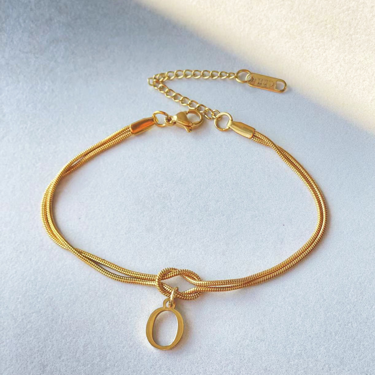 Dainty Snake Chain Charm Bracelet