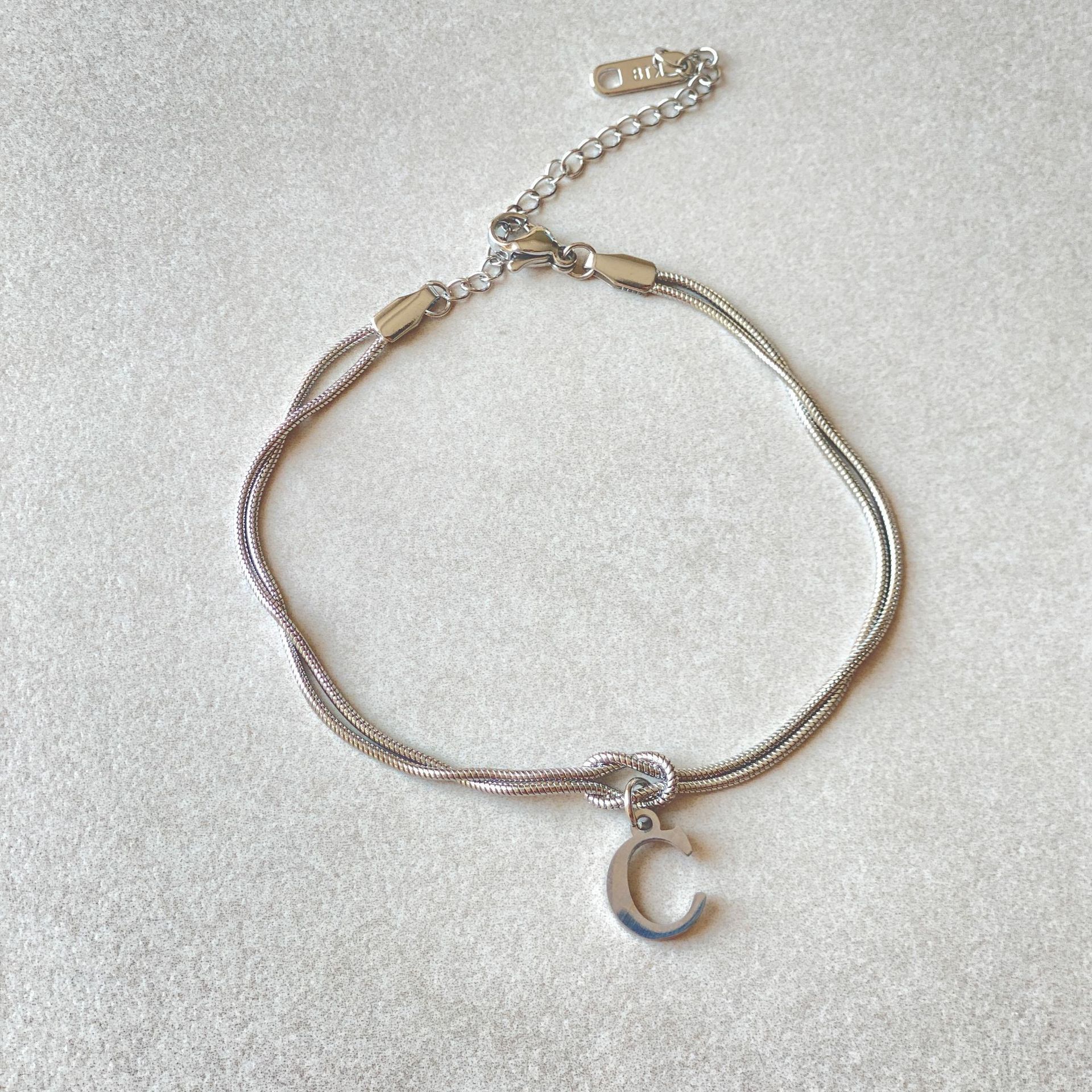 Dainty Snake Chain Charm Bracelet