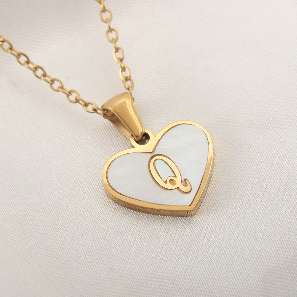 Letter Heart-shaped Necklace