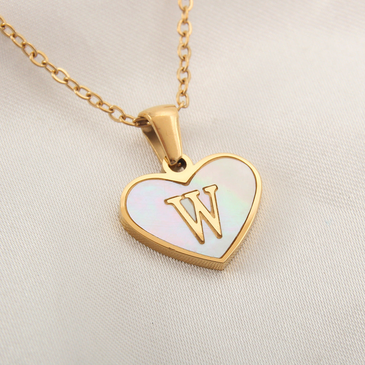 Letter Heart-shaped Necklace