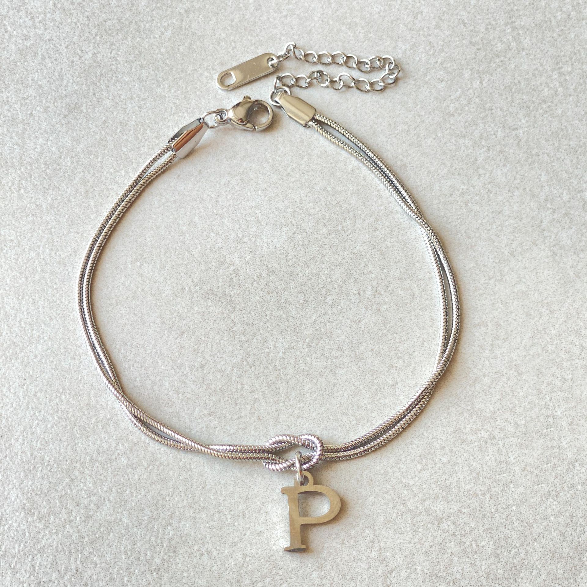 Dainty Snake Chain Charm Bracelet