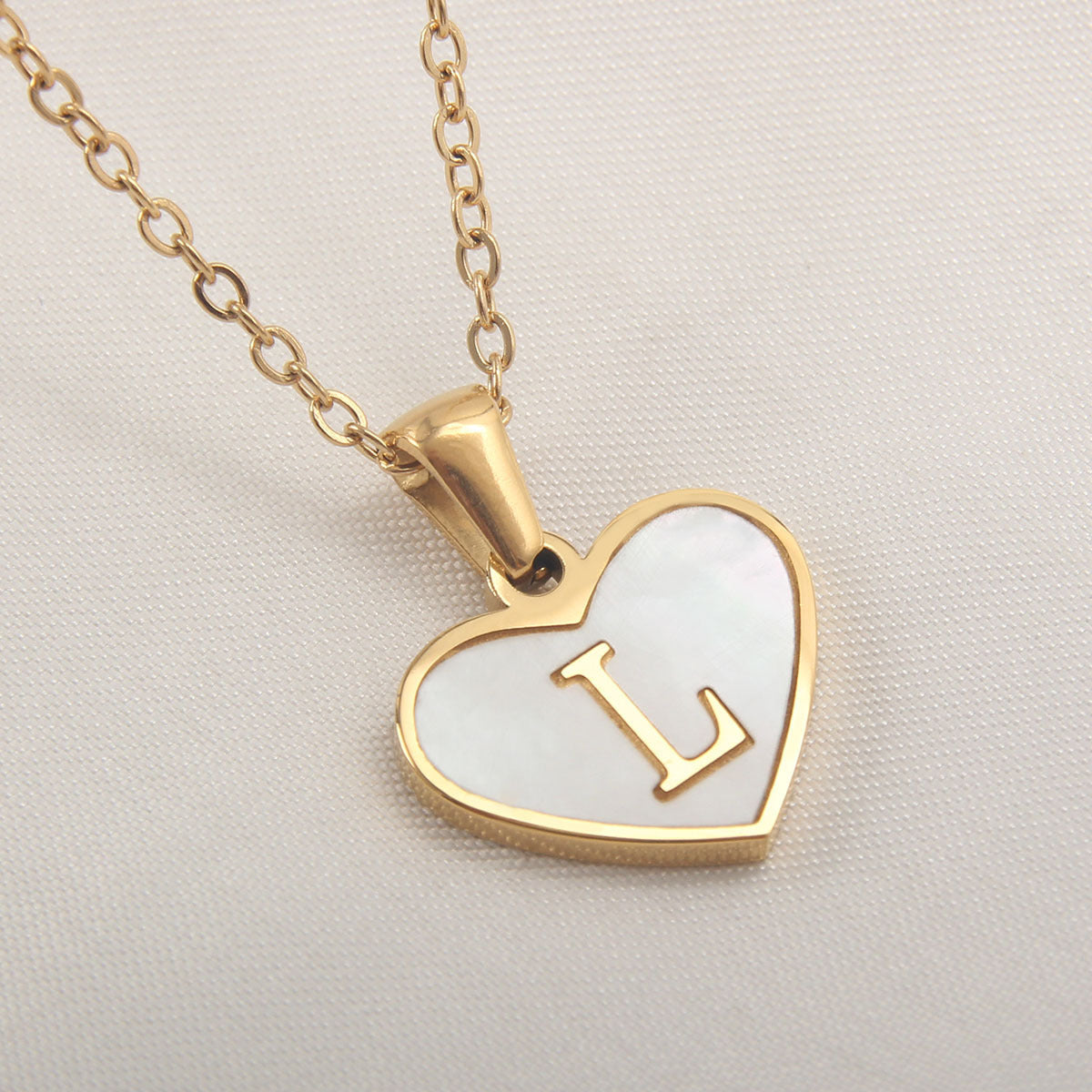 Letter Heart-shaped Necklace