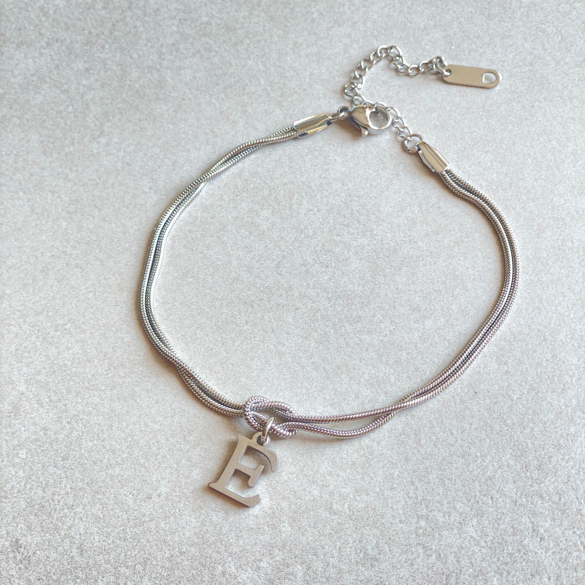 Dainty Snake Chain Charm Bracelet