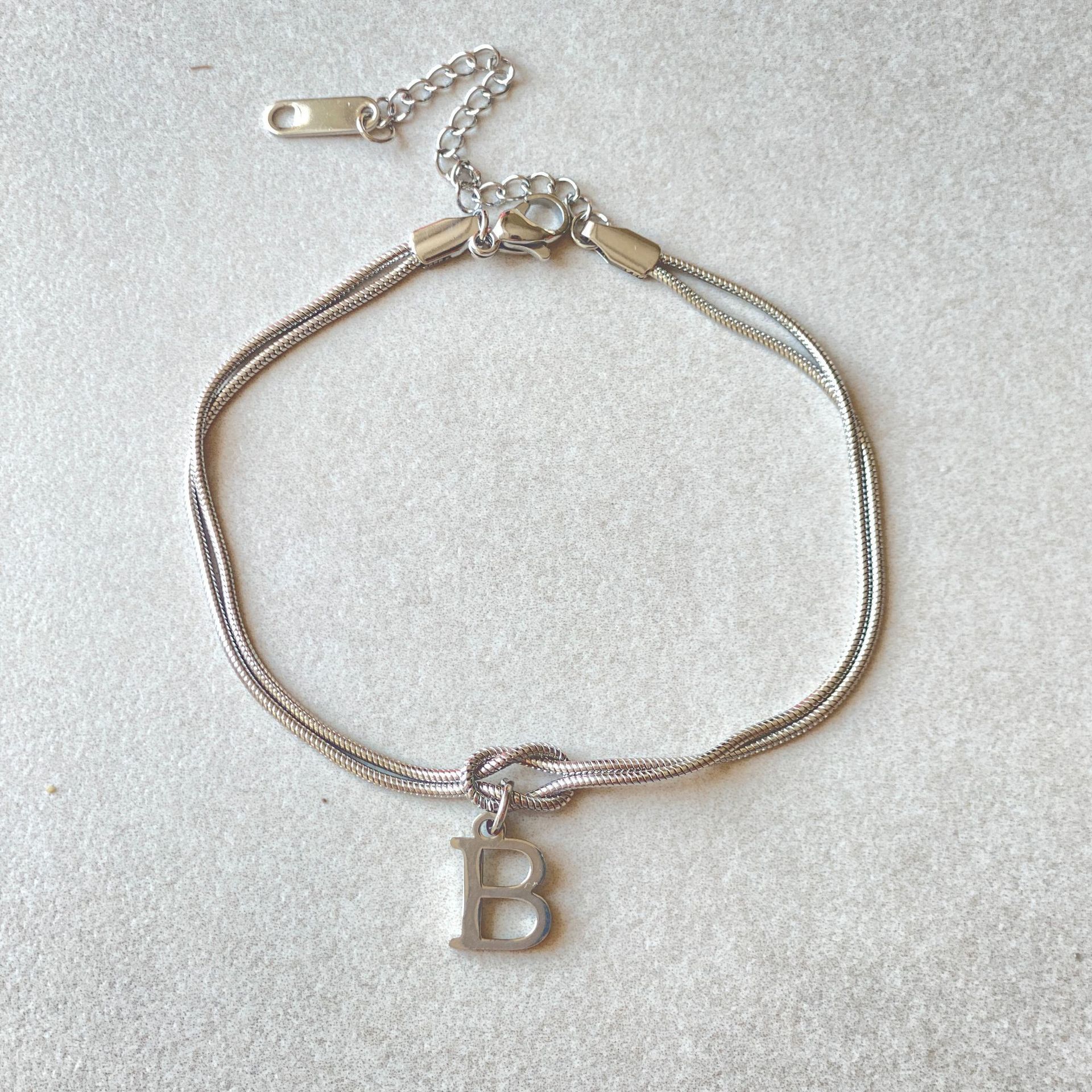 Dainty Snake Chain Charm Bracelet