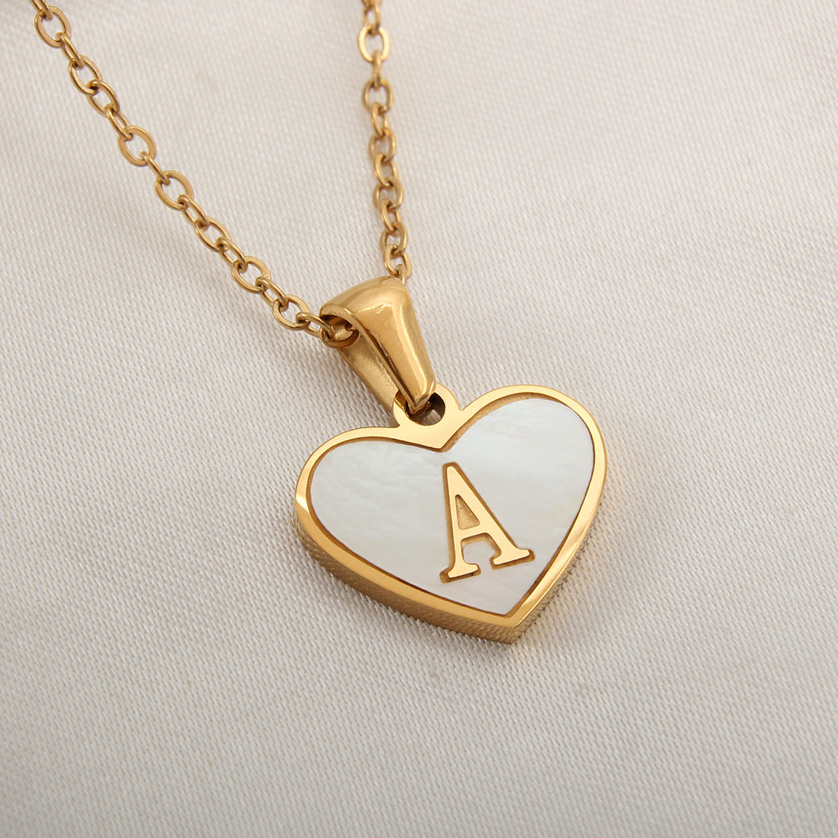 Letter Heart-shaped Necklace