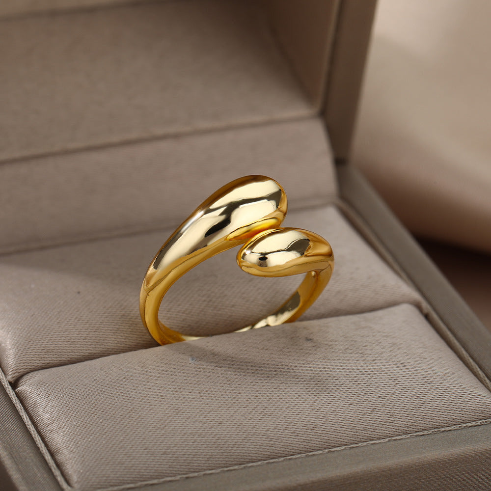 Women's Golden Irregular Geometric Ring