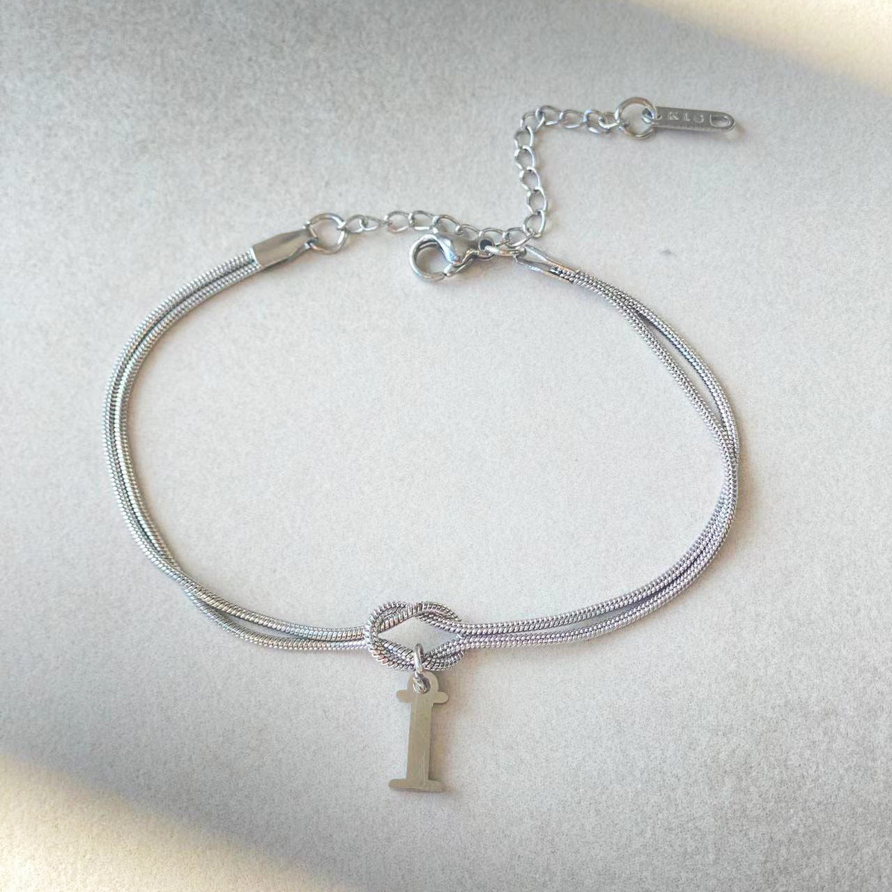 Dainty Snake Chain Charm Bracelet