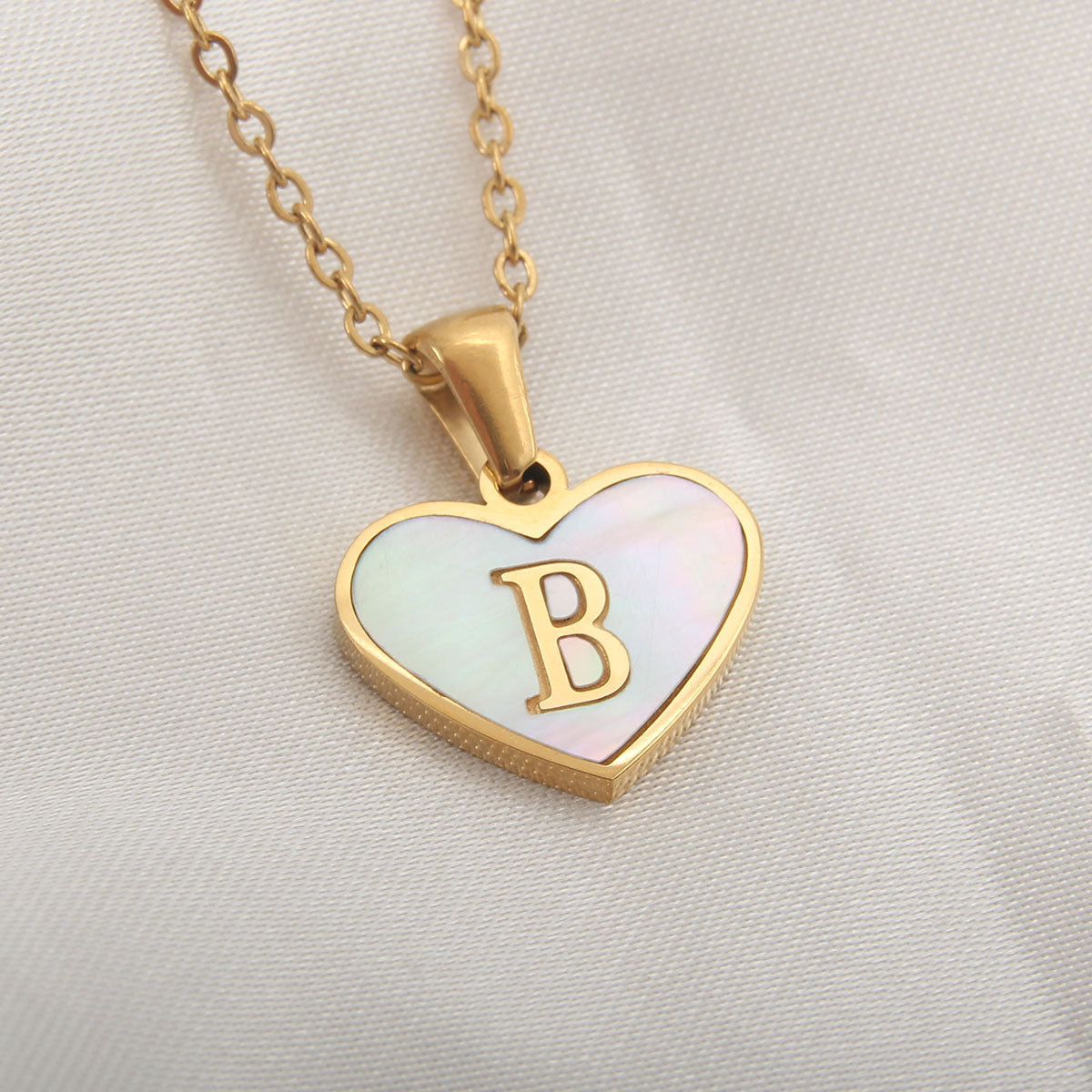 Letter Heart-shaped Necklace