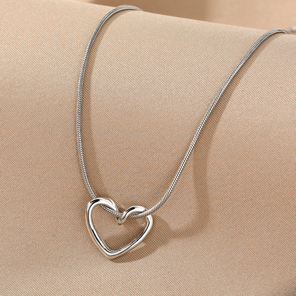 Hollow Heart Necklace For Women