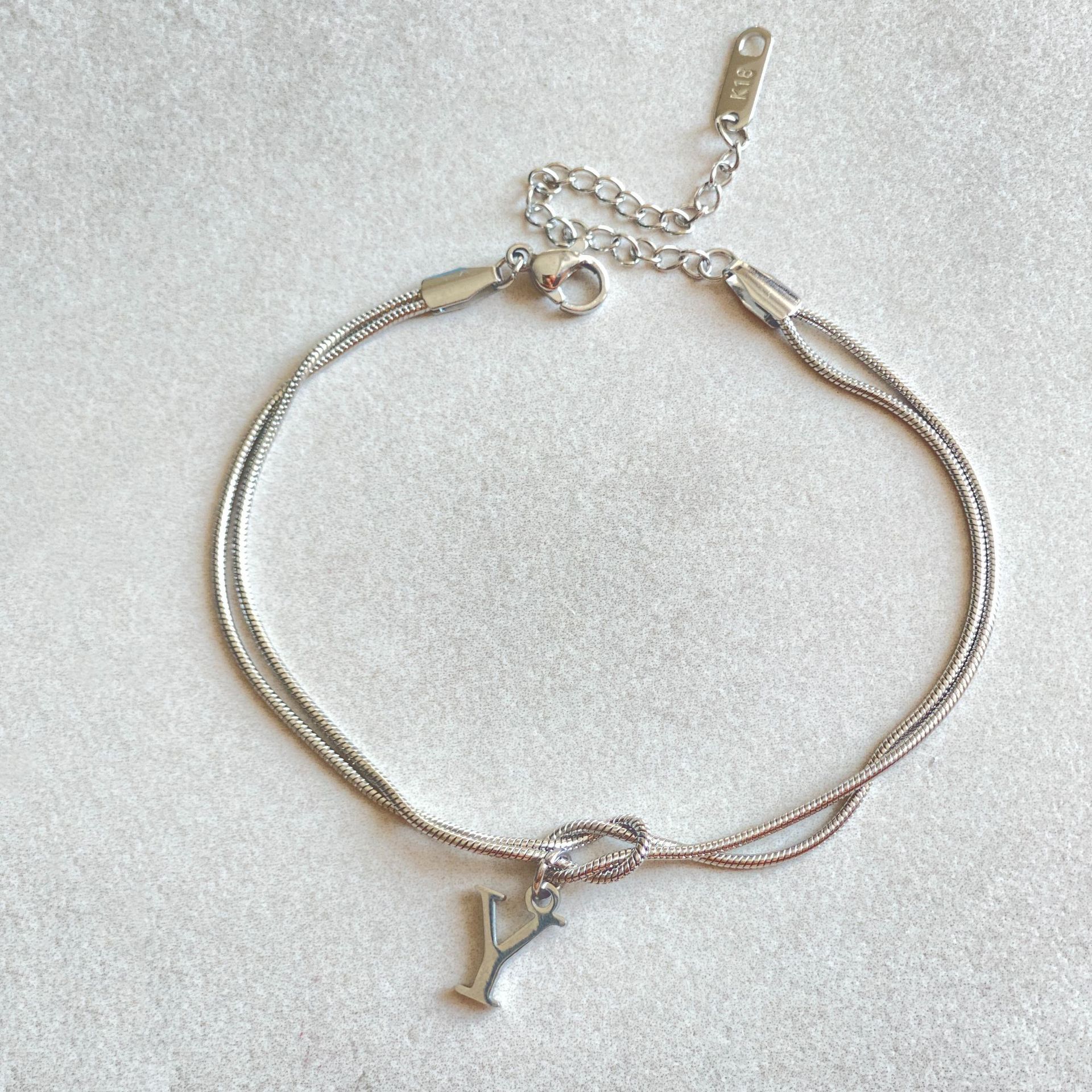 Dainty Snake Chain Charm Bracelet