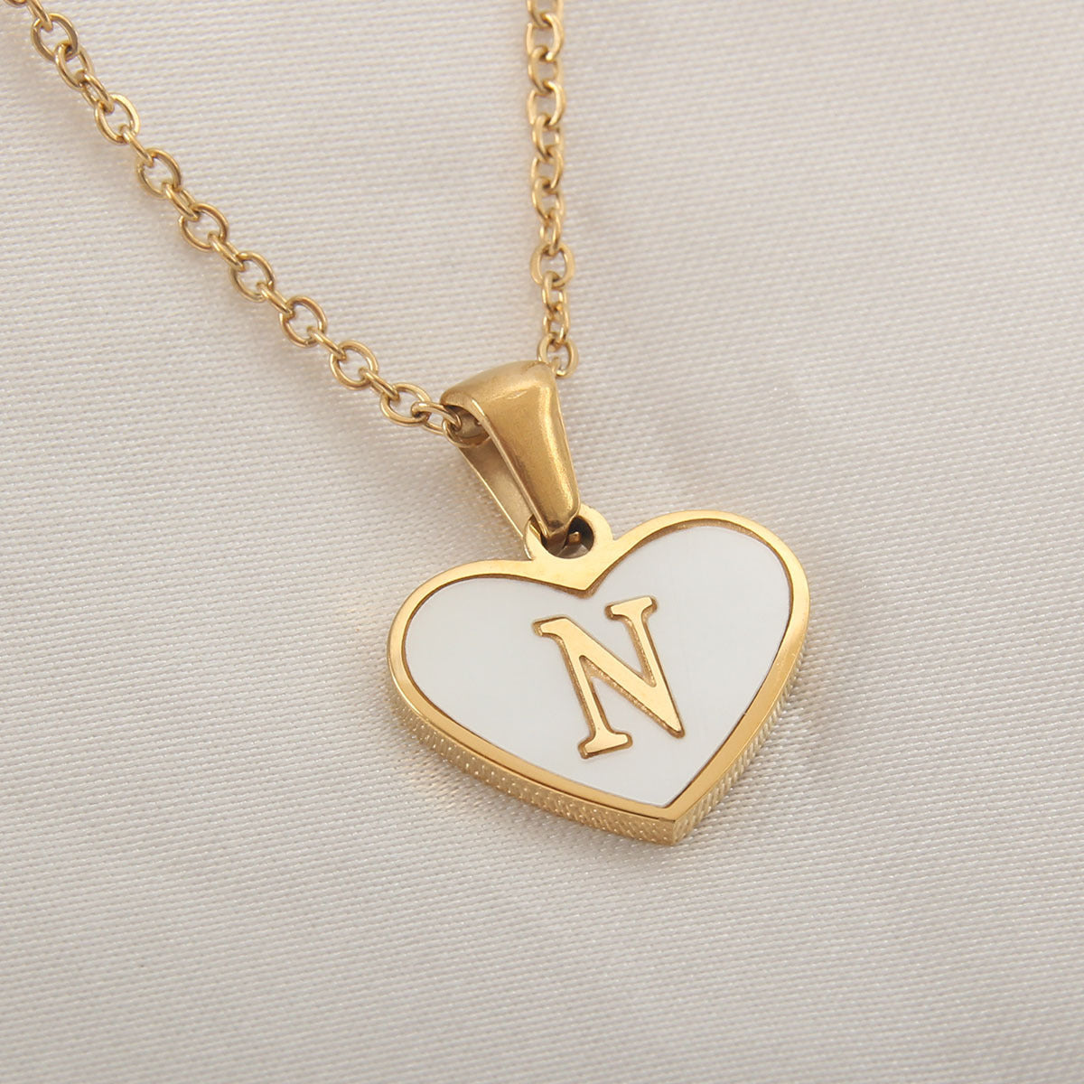 Letter Heart-shaped Necklace