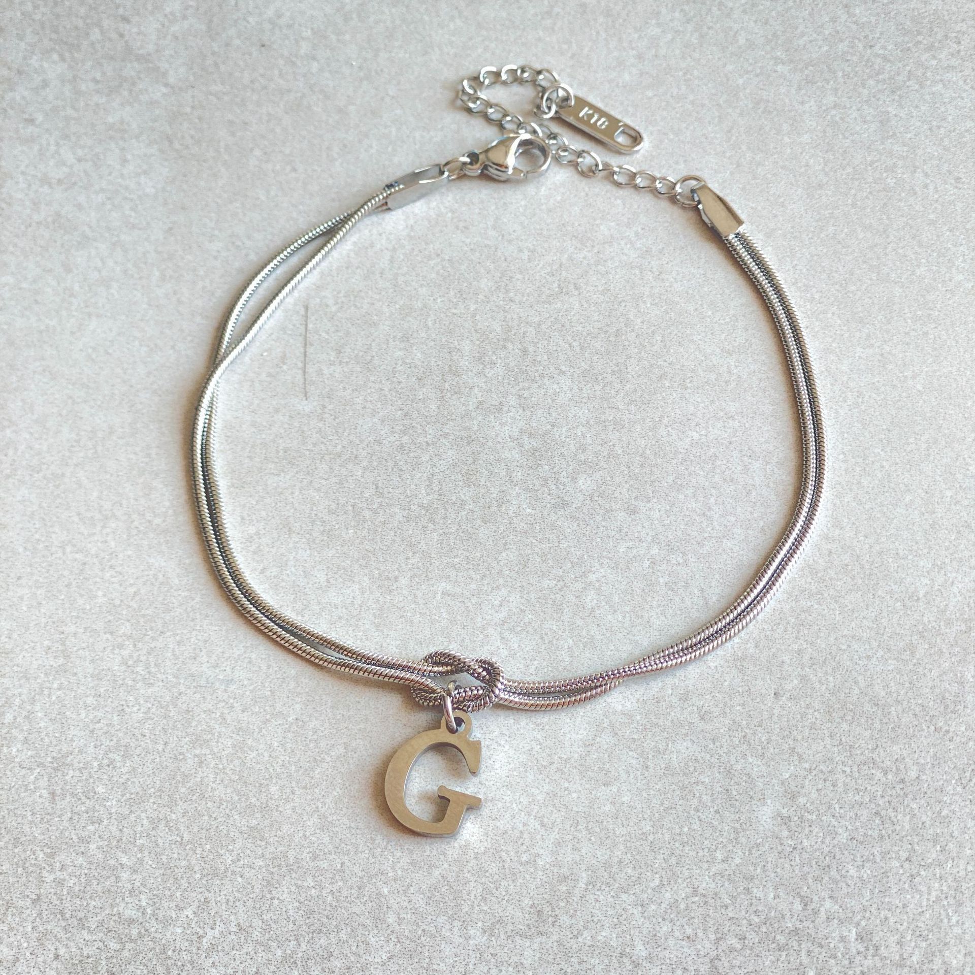 Dainty Snake Chain Charm Bracelet