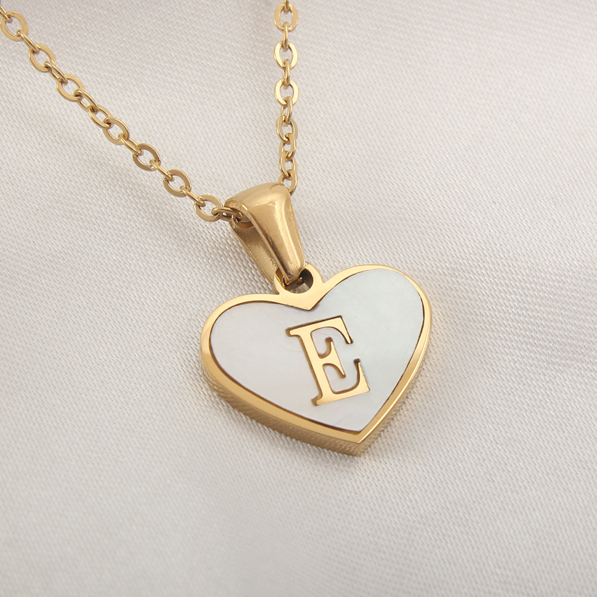 Letter Heart-shaped Necklace