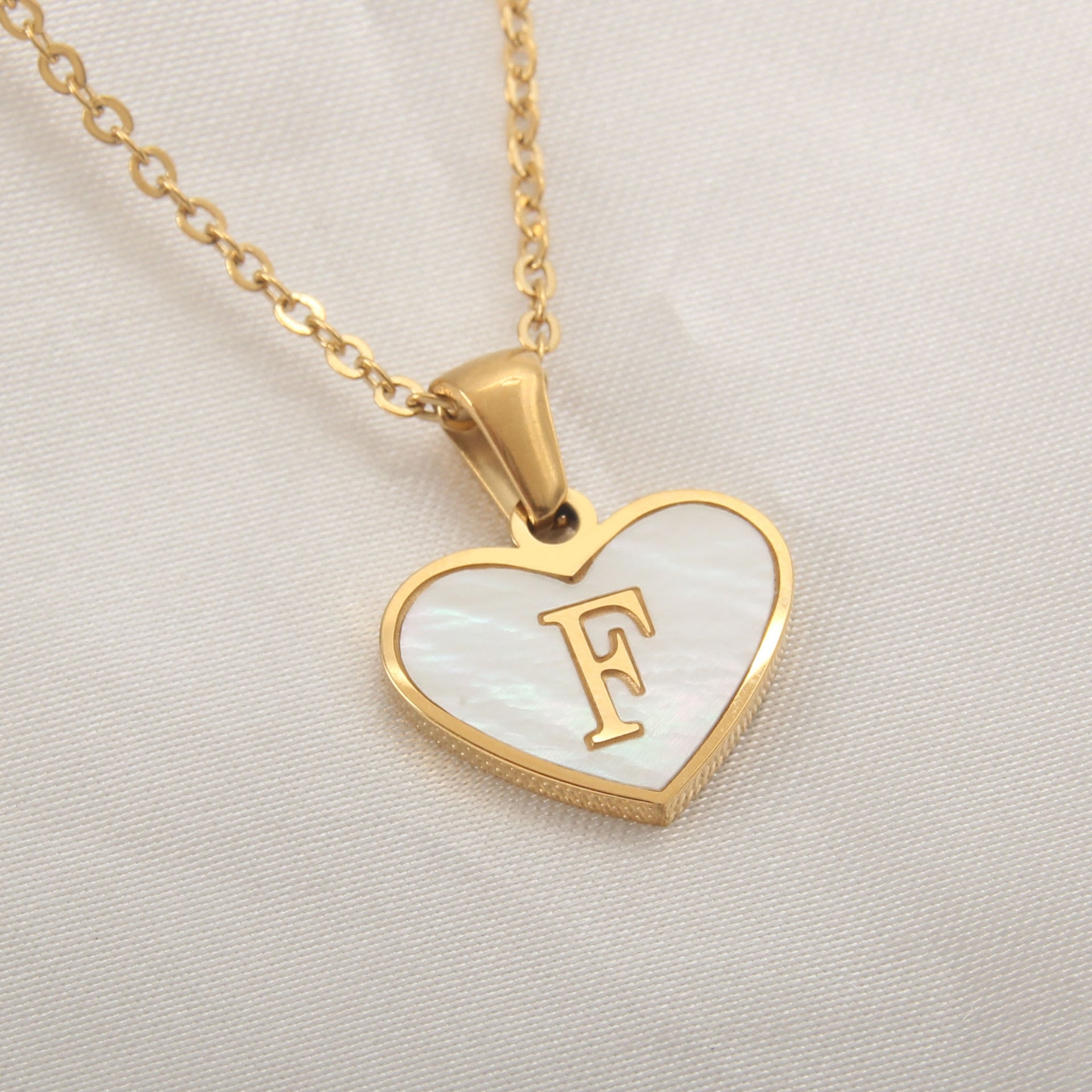 Letter Heart-shaped Necklace