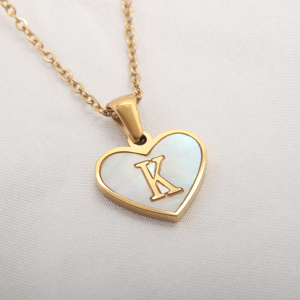 Letter Heart-shaped Necklace