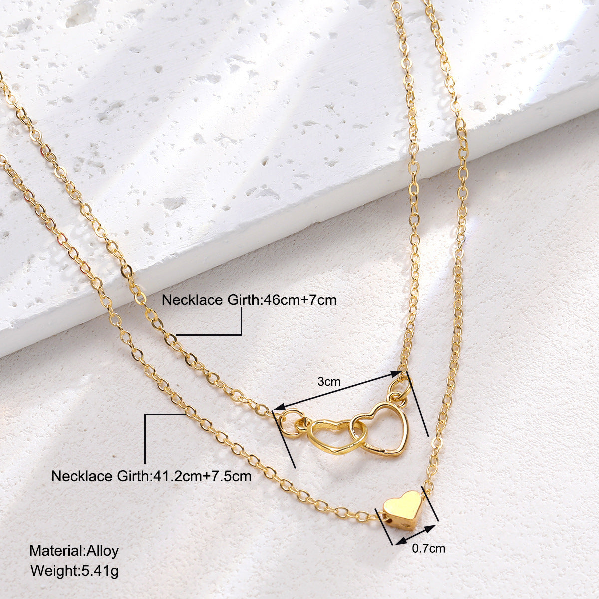 Hollow Cute Classic Heart Pendant Necklace