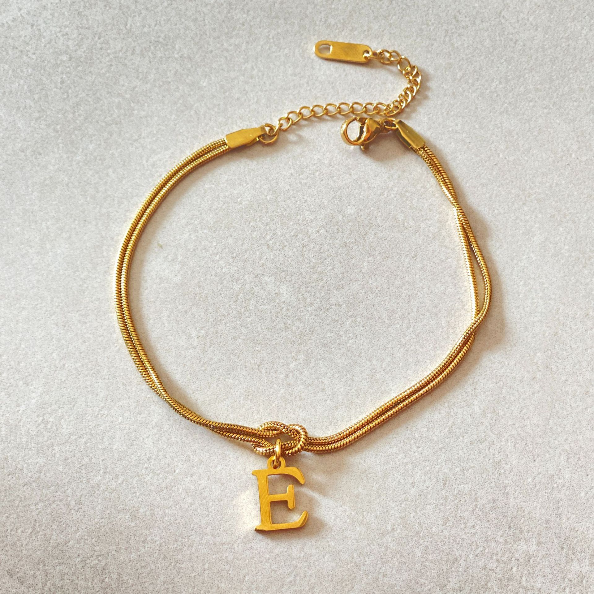 Dainty Snake Chain Charm Bracelet