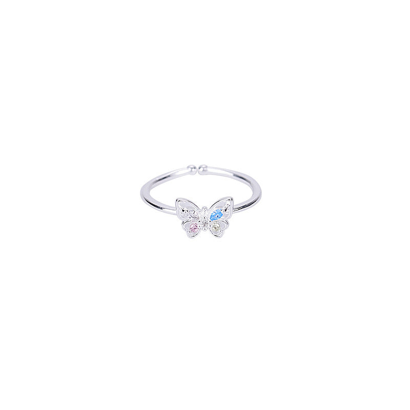 Women's Dimensional Butterfly Zircon Ring